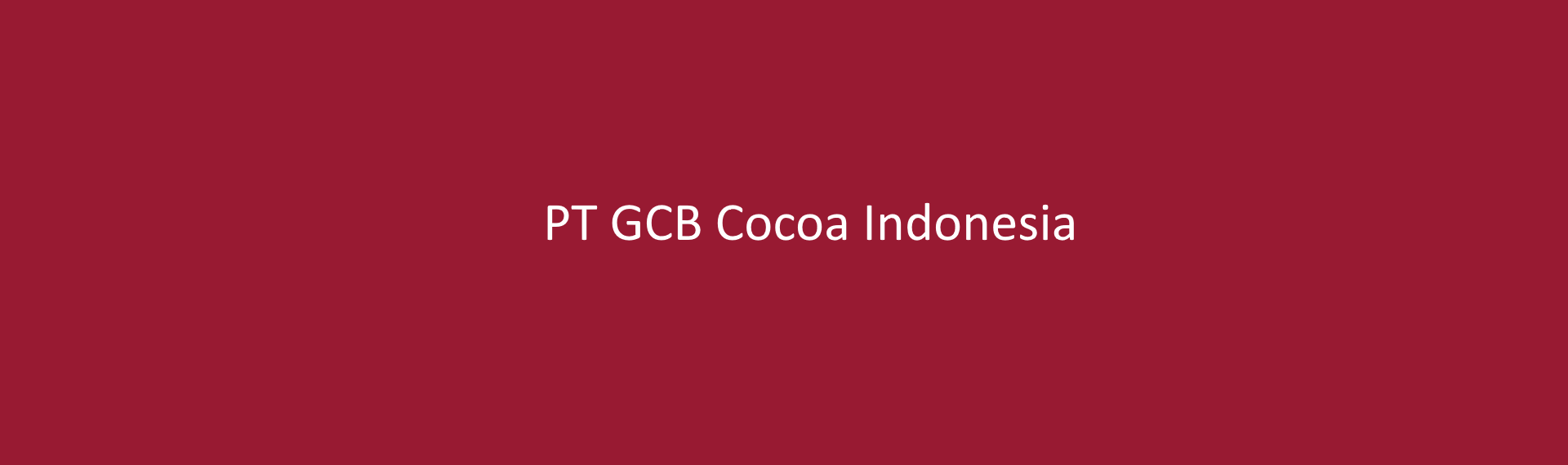 PT GCB Cocoa Indonesia