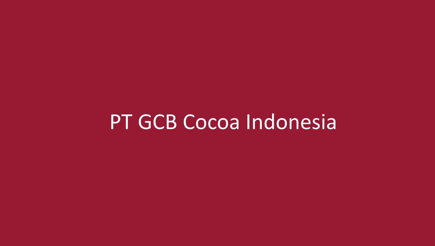 PT GCB Cocoa Indonesia